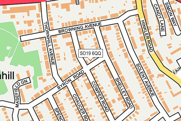 SO19 6QQ map - OS OpenMap – Local (Ordnance Survey)