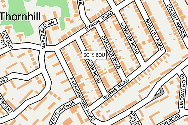 SO19 6QU map - OS OpenMap – Local (Ordnance Survey)