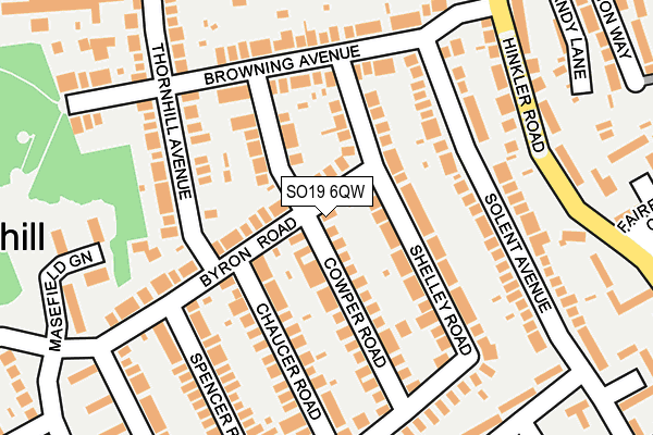 SO19 6QW map - OS OpenMap – Local (Ordnance Survey)