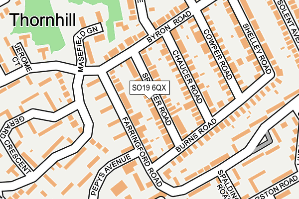 SO19 6QX map - OS OpenMap – Local (Ordnance Survey)