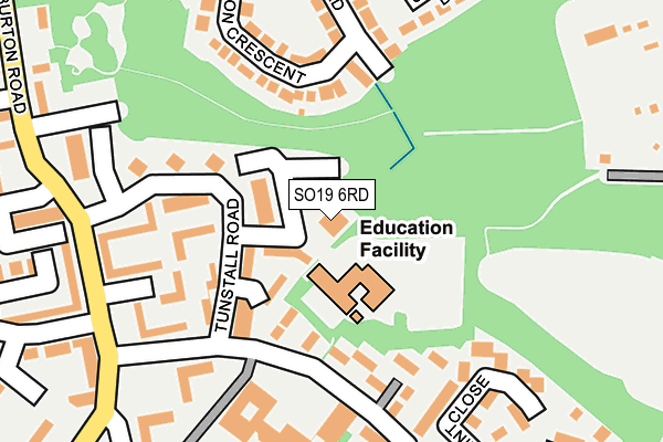 SO19 6RD map - OS OpenMap – Local (Ordnance Survey)