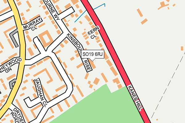 SO19 6RJ map - OS OpenMap – Local (Ordnance Survey)