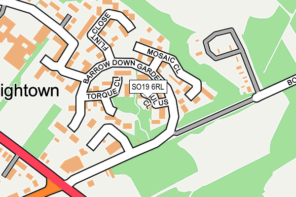 SO19 6RL map - OS OpenMap – Local (Ordnance Survey)