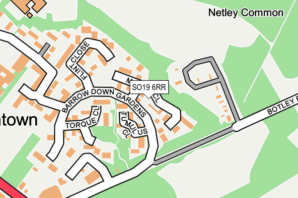 SO19 6RR map - OS OpenMap – Local (Ordnance Survey)