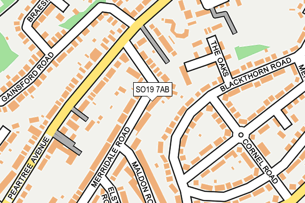 SO19 7AB map - OS OpenMap – Local (Ordnance Survey)