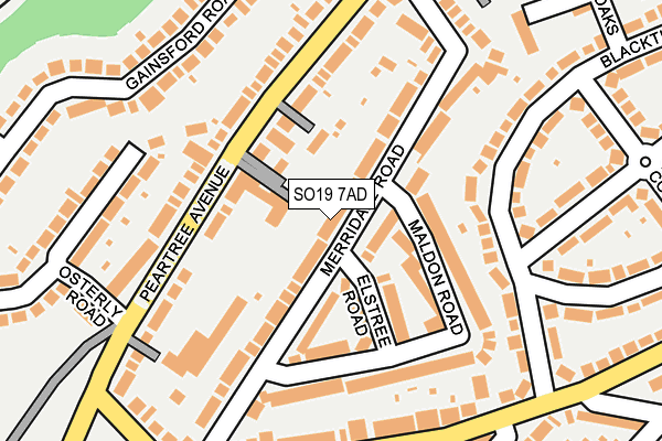 SO19 7AD map - OS OpenMap – Local (Ordnance Survey)