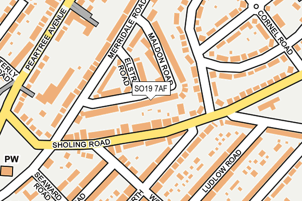 SO19 7AF map - OS OpenMap – Local (Ordnance Survey)