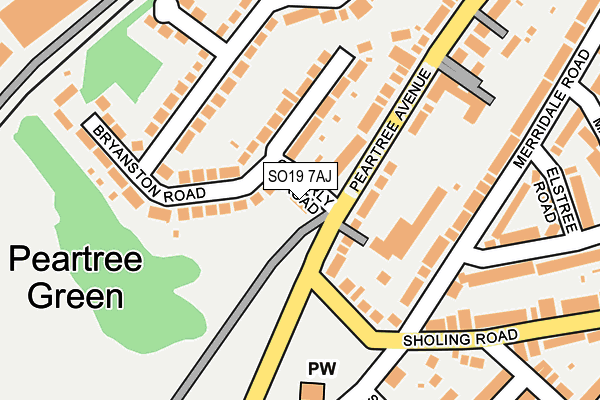 SO19 7AJ map - OS OpenMap – Local (Ordnance Survey)
