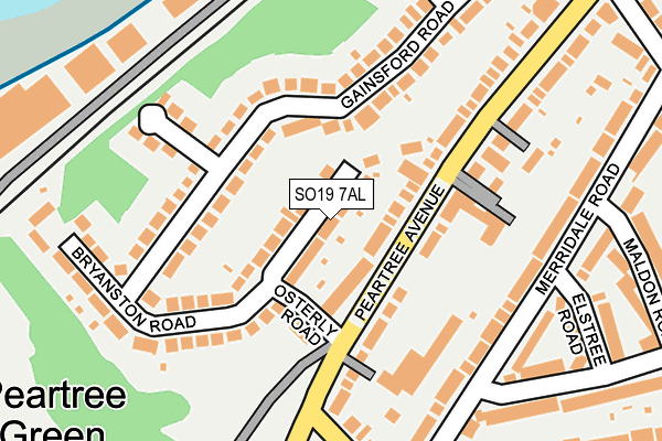 SO19 7AL map - OS OpenMap – Local (Ordnance Survey)