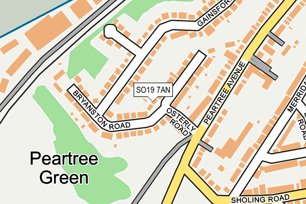 SO19 7AN map - OS OpenMap – Local (Ordnance Survey)