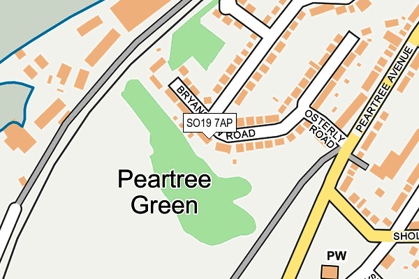 SO19 7AP map - OS OpenMap – Local (Ordnance Survey)