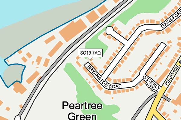 SO19 7AQ map - OS OpenMap – Local (Ordnance Survey)