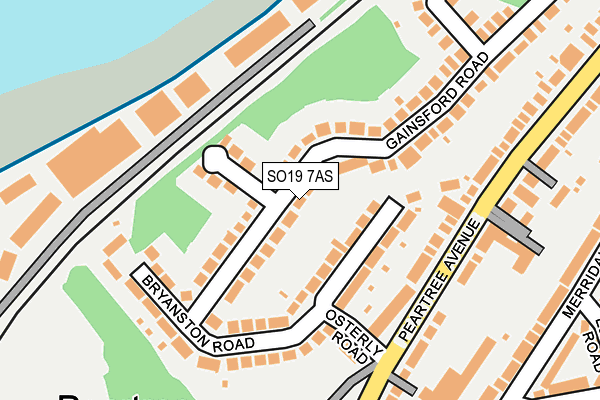 SO19 7AS map - OS OpenMap – Local (Ordnance Survey)