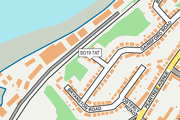 SO19 7AT map - OS OpenMap – Local (Ordnance Survey)