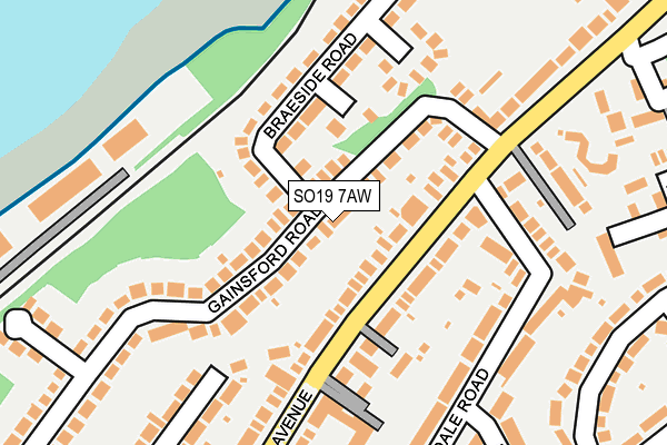 SO19 7AW map - OS OpenMap – Local (Ordnance Survey)