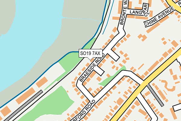 SO19 7AX map - OS OpenMap – Local (Ordnance Survey)