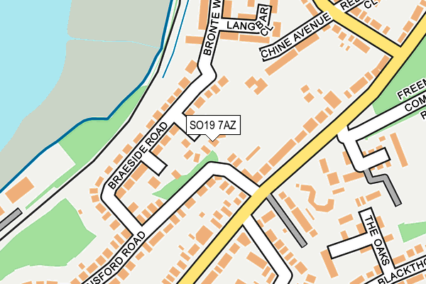 SO19 7AZ map - OS OpenMap – Local (Ordnance Survey)