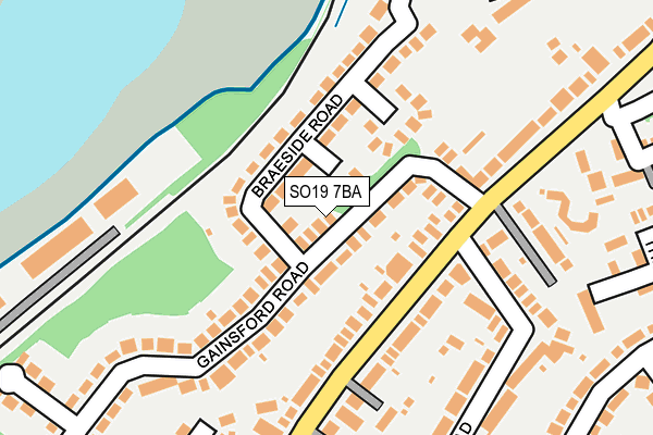 SO19 7BA map - OS OpenMap – Local (Ordnance Survey)