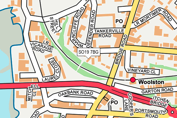 SO19 7BG map - OS OpenMap – Local (Ordnance Survey)