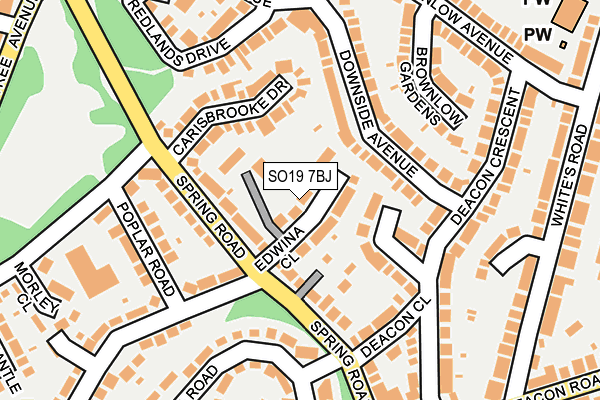 SO19 7BJ map - OS OpenMap – Local (Ordnance Survey)