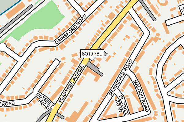 SO19 7BL map - OS OpenMap – Local (Ordnance Survey)
