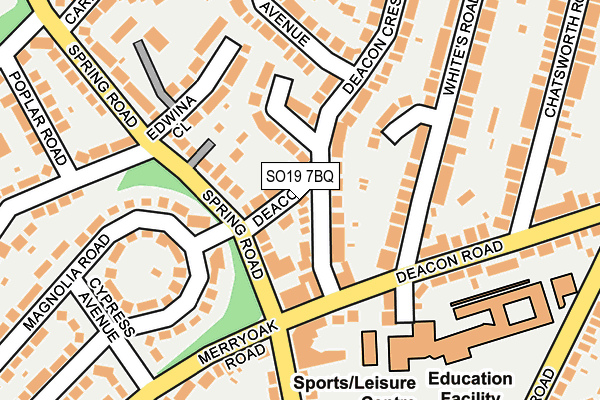 SO19 7BQ map - OS OpenMap – Local (Ordnance Survey)