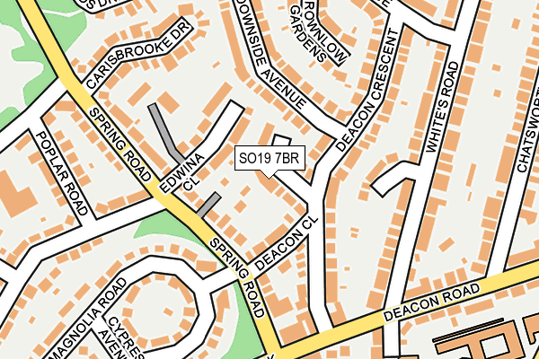 SO19 7BR map - OS OpenMap – Local (Ordnance Survey)