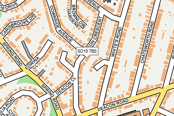 SO19 7BS map - OS OpenMap – Local (Ordnance Survey)