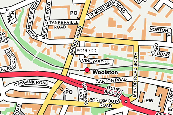 SO19 7DD map - OS OpenMap – Local (Ordnance Survey)