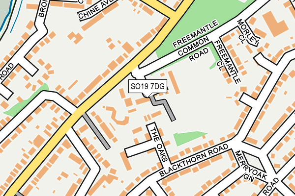 SO19 7DG map - OS OpenMap – Local (Ordnance Survey)