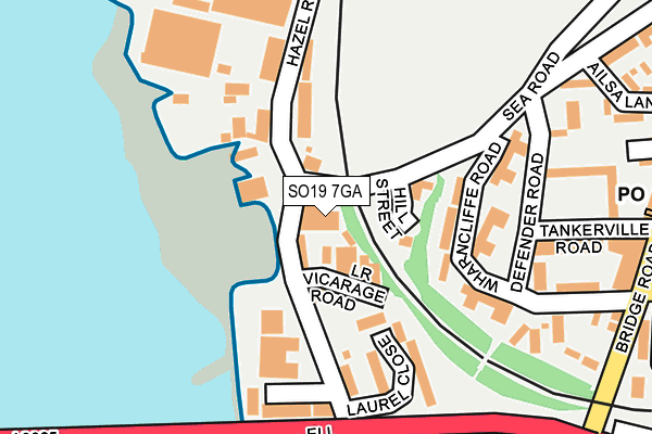 SO19 7GA map - OS OpenMap – Local (Ordnance Survey)