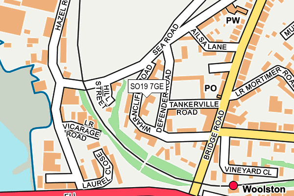 SO19 7GE map - OS OpenMap – Local (Ordnance Survey)