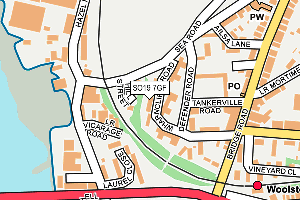 SO19 7GF map - OS OpenMap – Local (Ordnance Survey)