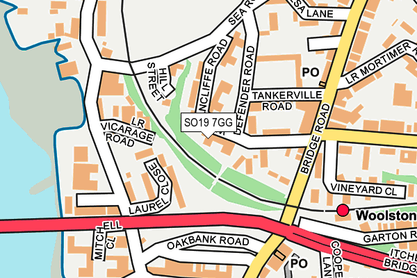 SO19 7GG map - OS OpenMap – Local (Ordnance Survey)