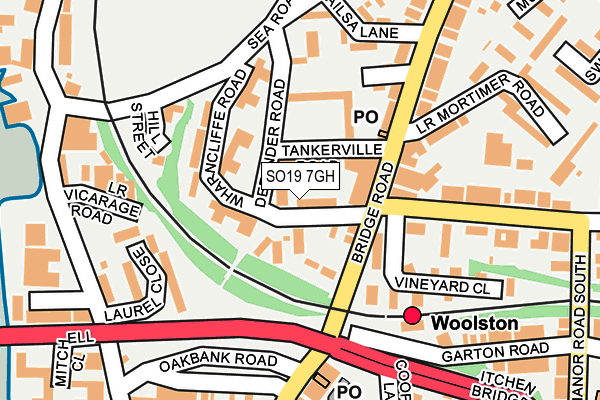 SO19 7GH map - OS OpenMap – Local (Ordnance Survey)