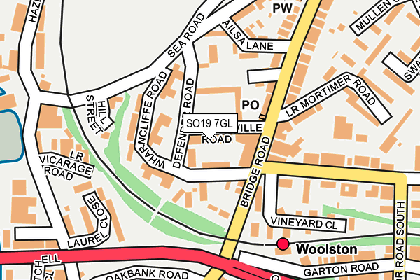 SO19 7GL map - OS OpenMap – Local (Ordnance Survey)