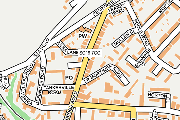 SO19 7GQ map - OS OpenMap – Local (Ordnance Survey)