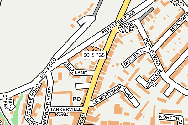 SO19 7GS map - OS OpenMap – Local (Ordnance Survey)