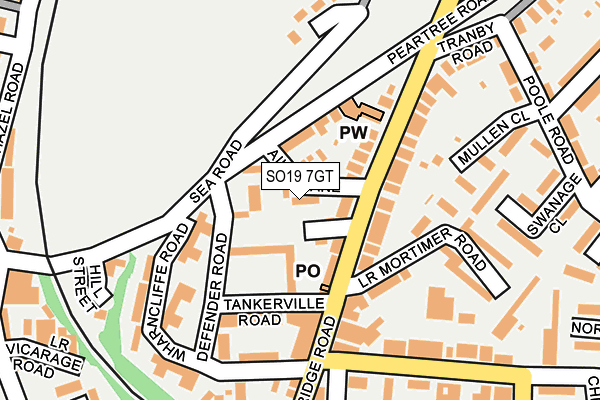 SO19 7GT map - OS OpenMap – Local (Ordnance Survey)