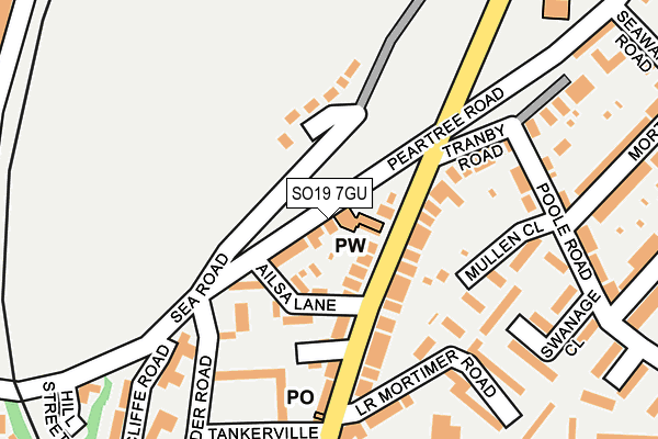 SO19 7GU map - OS OpenMap – Local (Ordnance Survey)