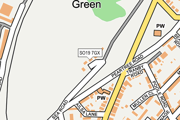 SO19 7GX map - OS OpenMap – Local (Ordnance Survey)