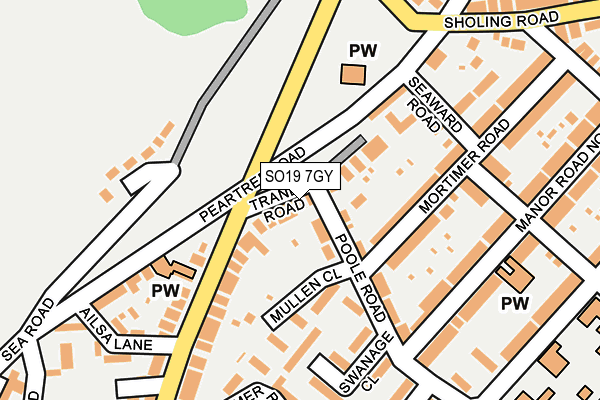 SO19 7GY map - OS OpenMap – Local (Ordnance Survey)