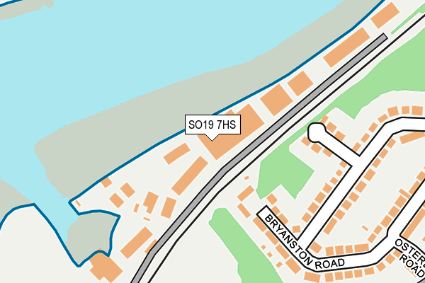 SO19 7HS map - OS OpenMap – Local (Ordnance Survey)