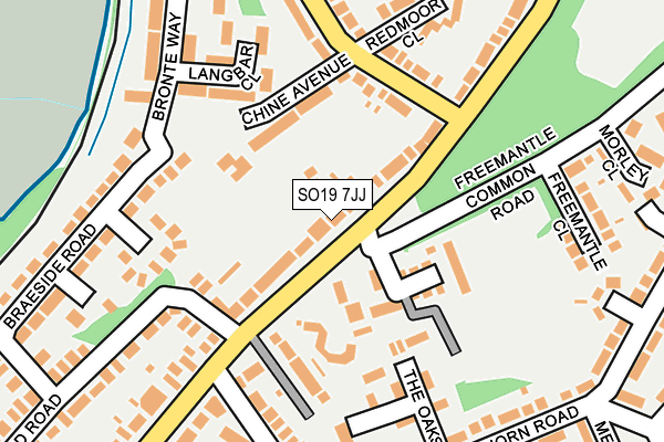 SO19 7JJ map - OS OpenMap – Local (Ordnance Survey)