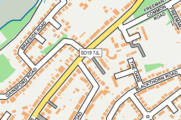 SO19 7JL map - OS OpenMap – Local (Ordnance Survey)