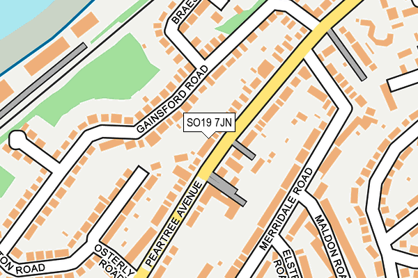 SO19 7JN map - OS OpenMap – Local (Ordnance Survey)