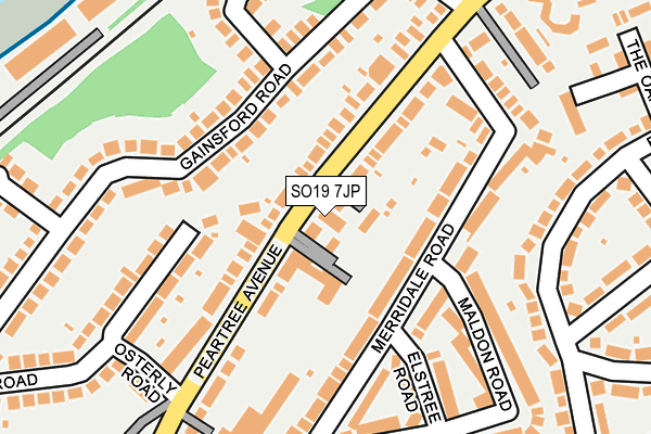 SO19 7JP map - OS OpenMap – Local (Ordnance Survey)