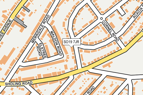 SO19 7JR map - OS OpenMap – Local (Ordnance Survey)