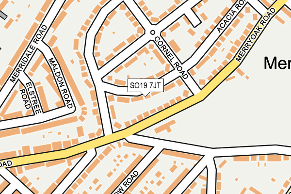 SO19 7JT map - OS OpenMap – Local (Ordnance Survey)