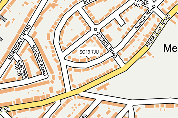 SO19 7JU map - OS OpenMap – Local (Ordnance Survey)